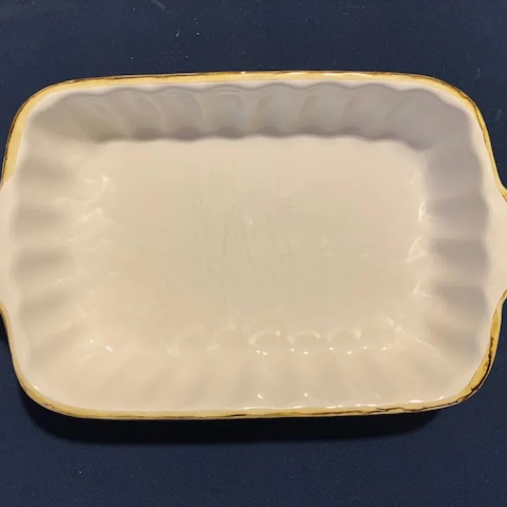 Sur La Table Blue Scalloped Casserole Dish